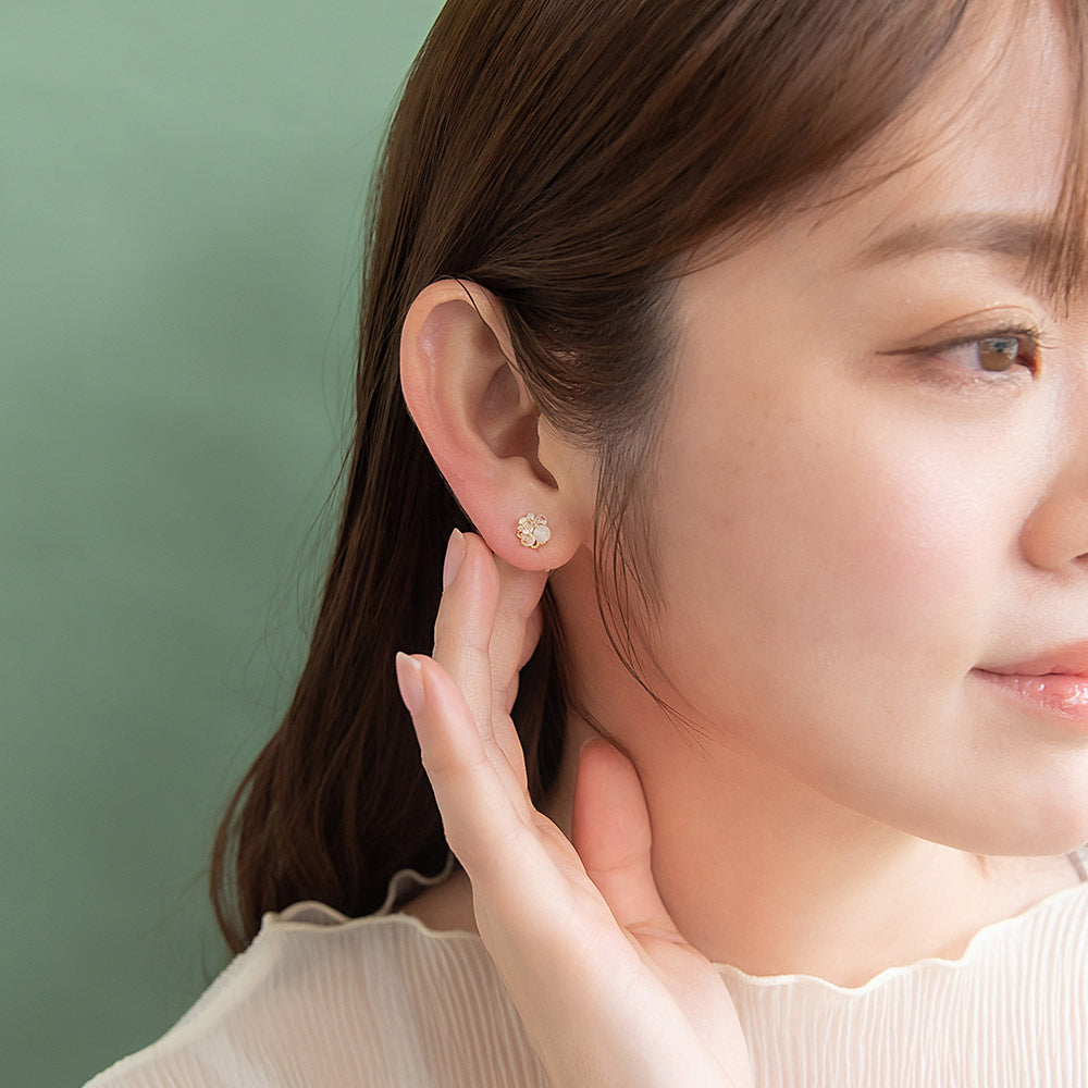 Mixed Gem Cluster Invisible Clip Ons