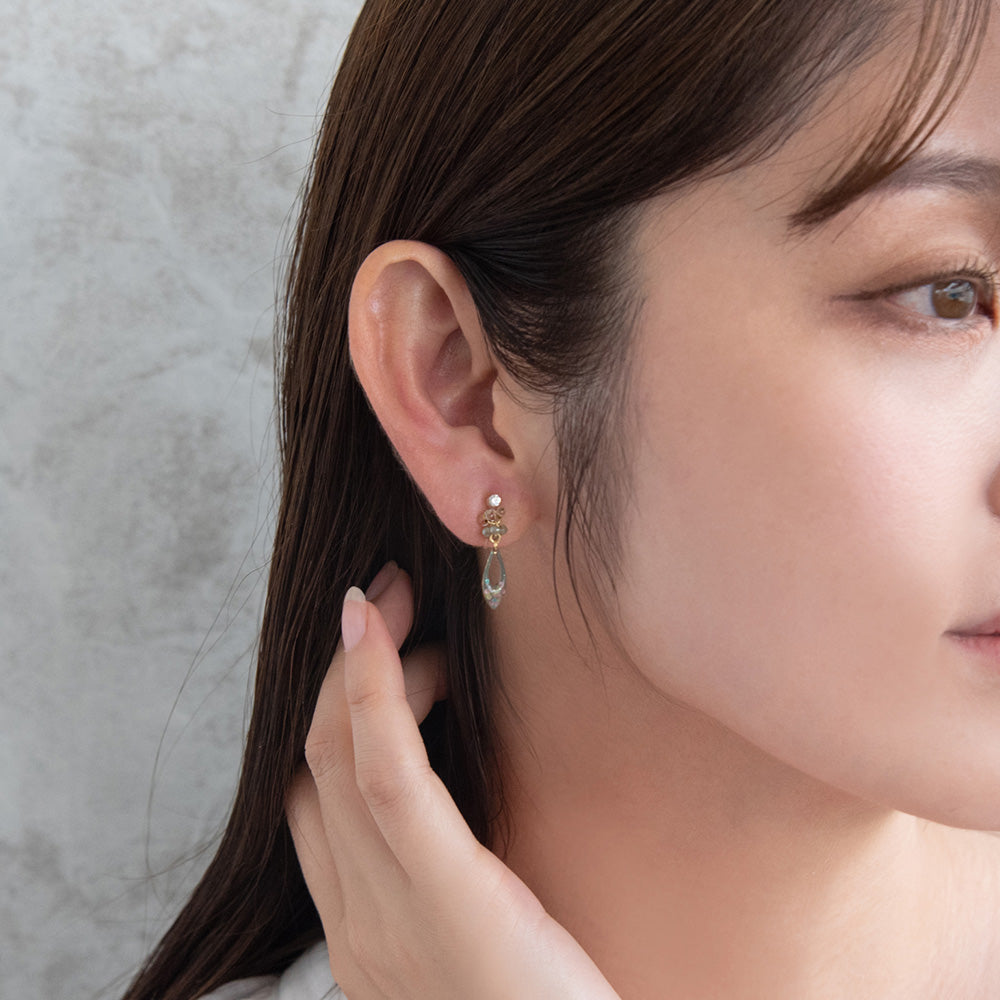 Sequin Leaf Drop Invisible Clip Ons