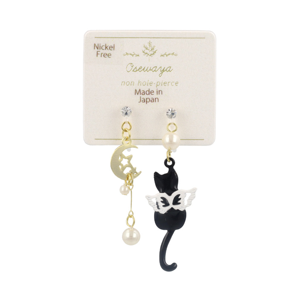 Moon and Angel Cat Invisible Clip Ons
