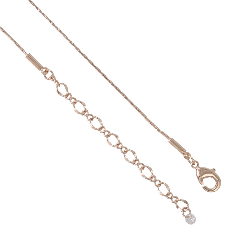 Rose Silver Tone Pearly Infinity Necklace