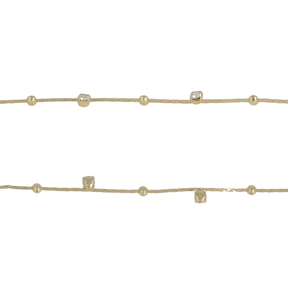 Stone and Ball Station Necklace