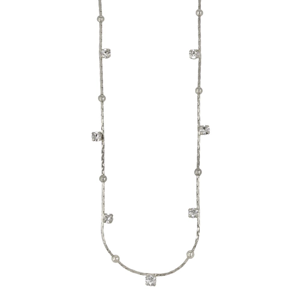 Stone and Ball Station Necklace