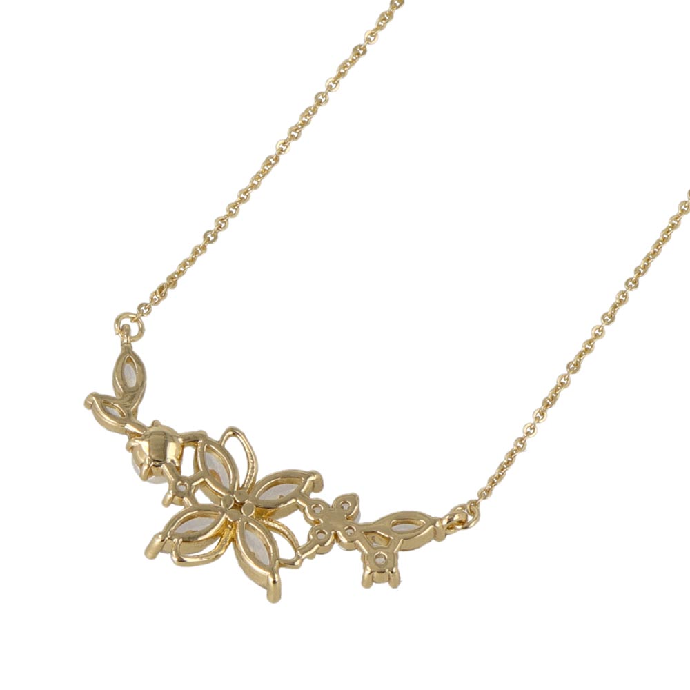 CZ Flower Ornate Necklace