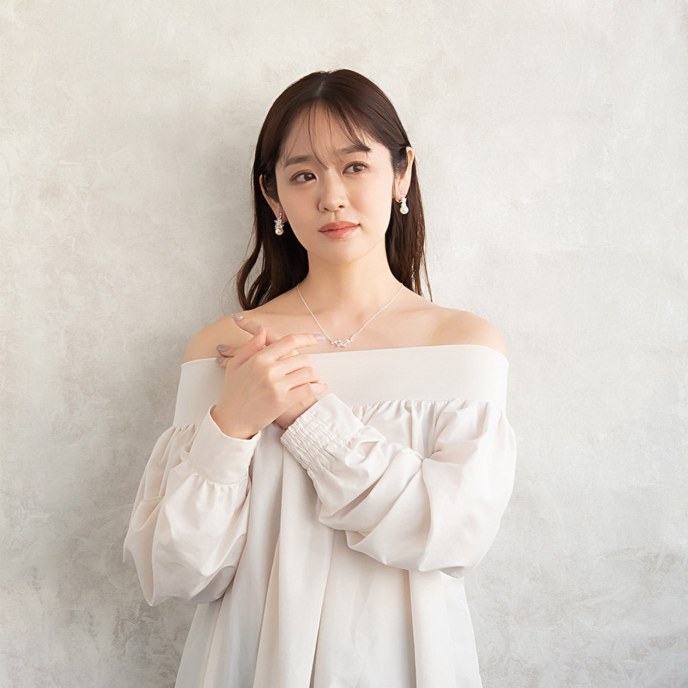 CZ Flower Ornate Necklace