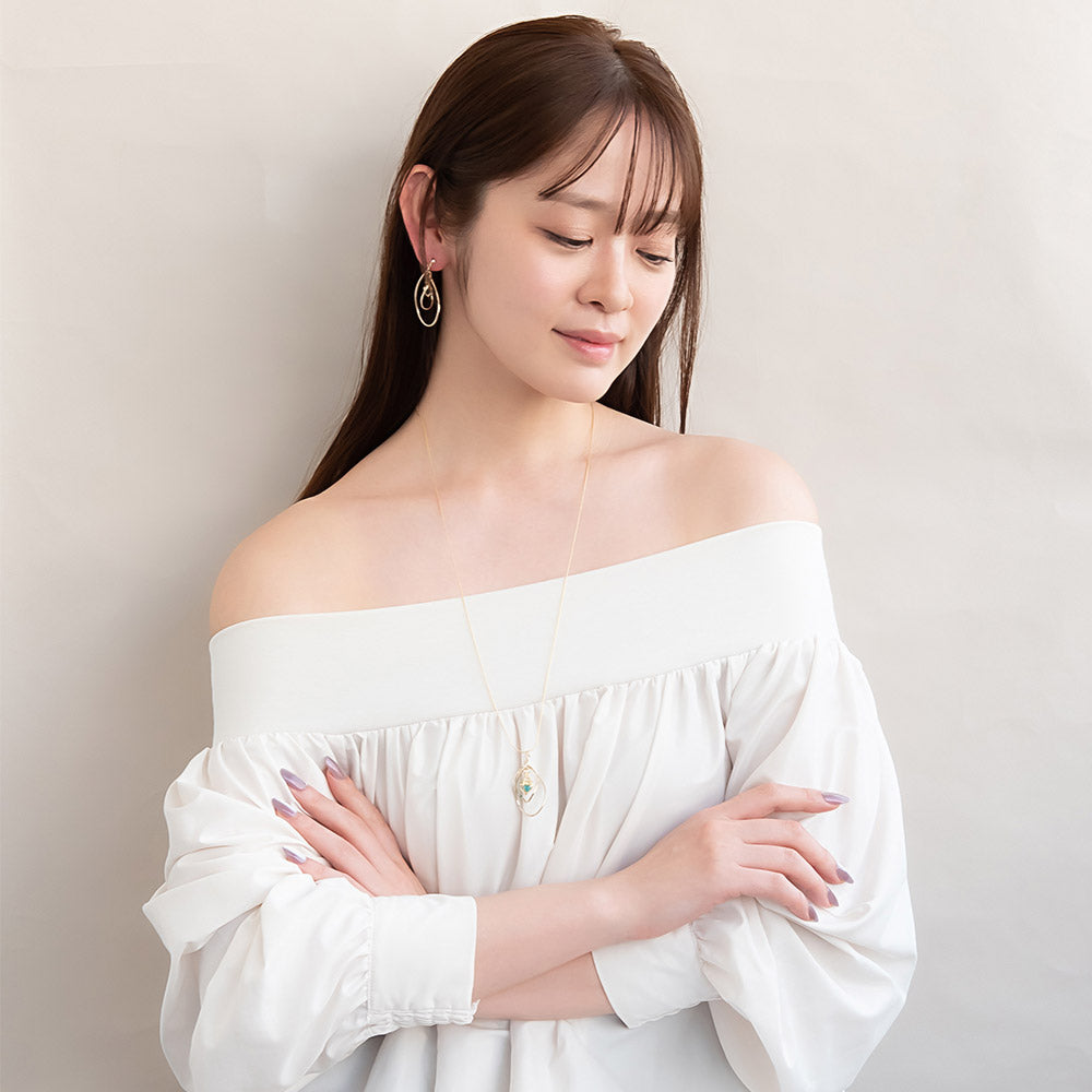 Twist Heart Cage Slider Necklace