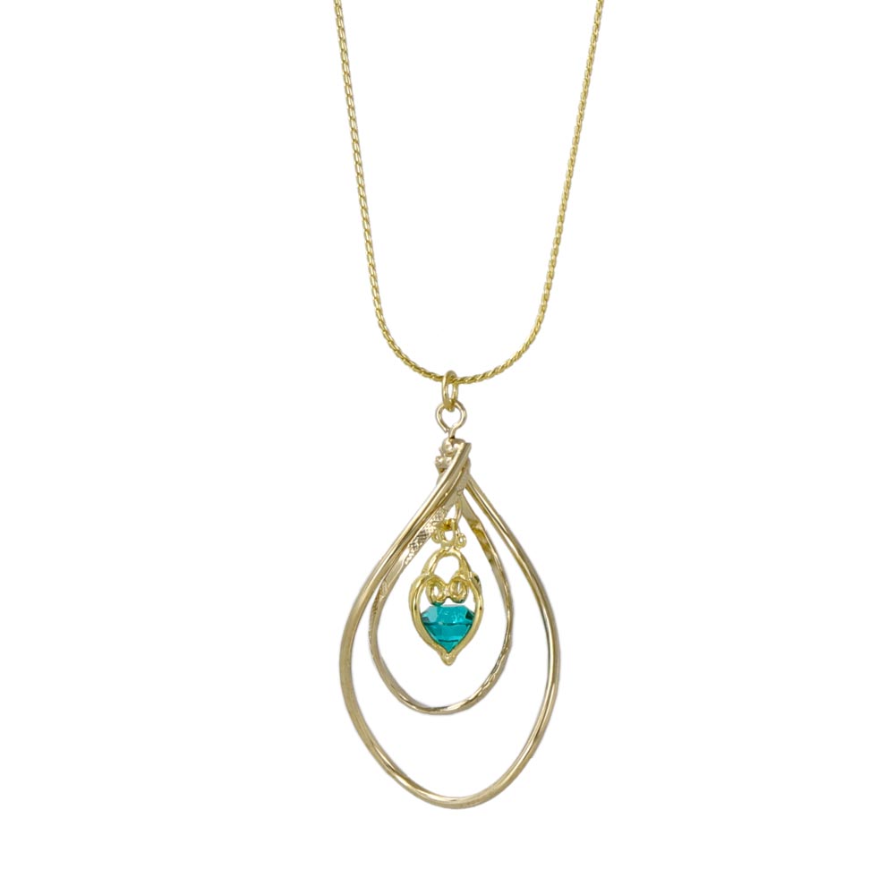 Twist Heart Cage Slider Necklace