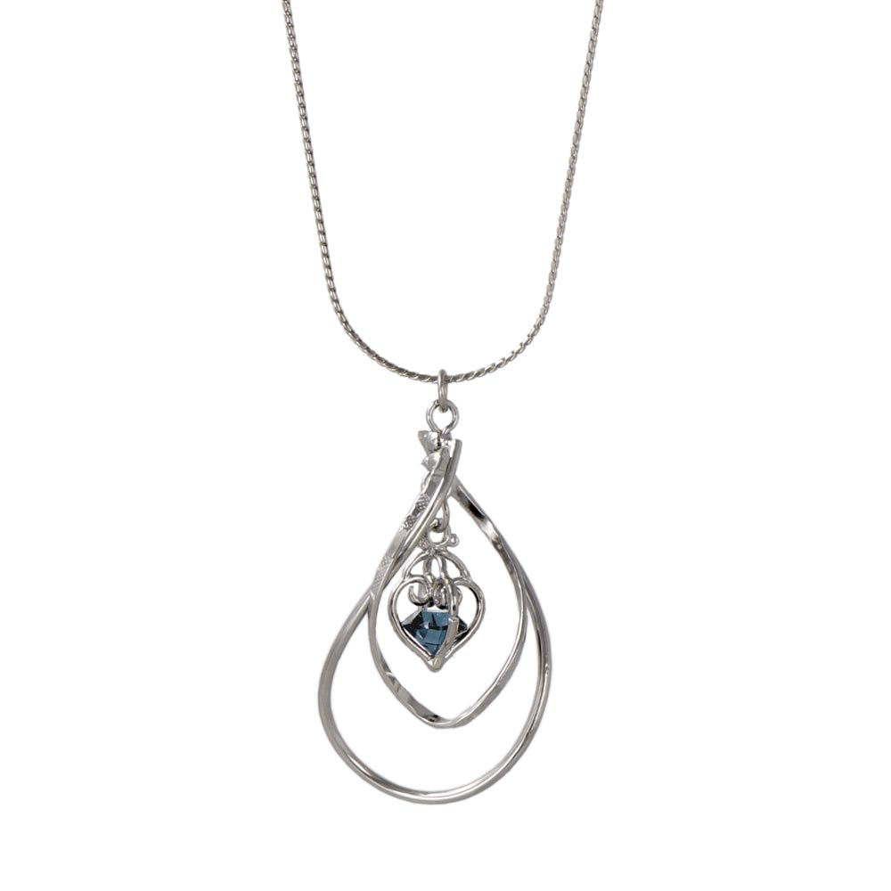 Twist Heart Cage Slider Necklace
