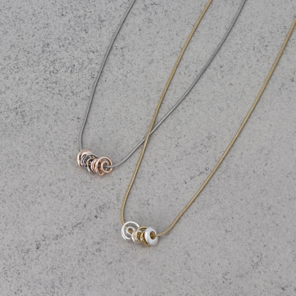 Swirl Bead Slider Necklace