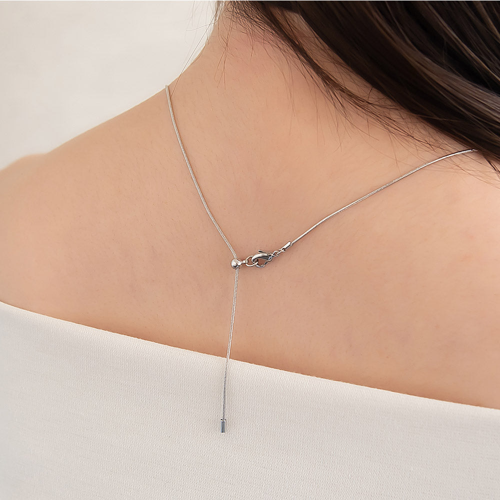 Swirl Bead Slider Necklace