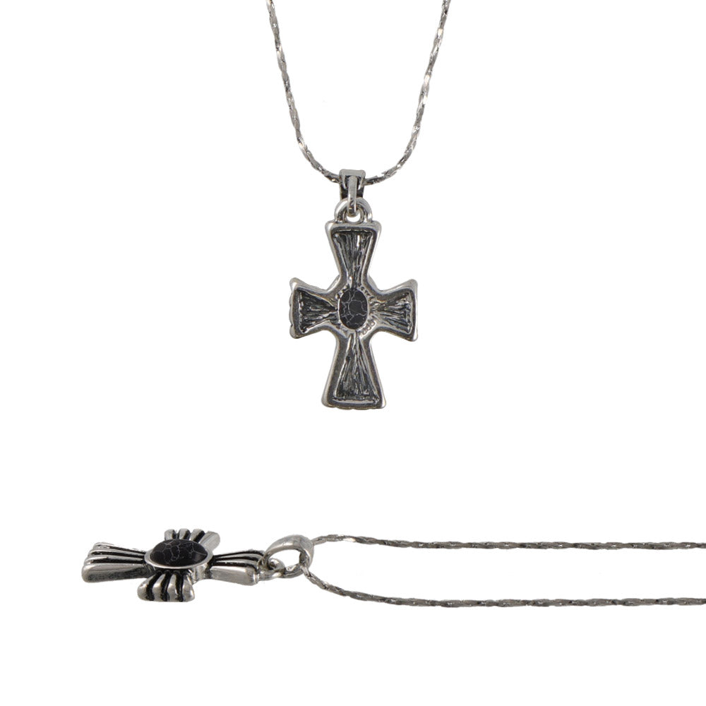 Turquoise Cross Pendant Necklace