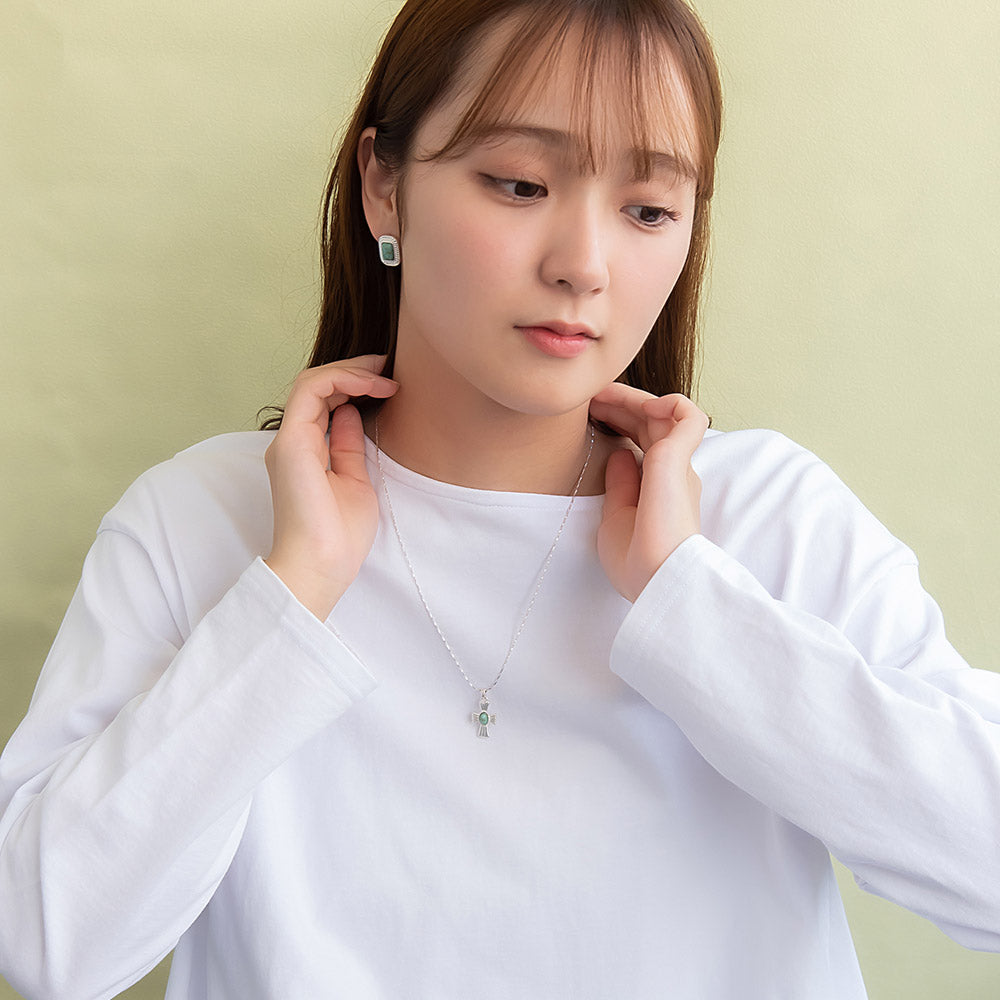 Turquoise Cross Pendant Necklace