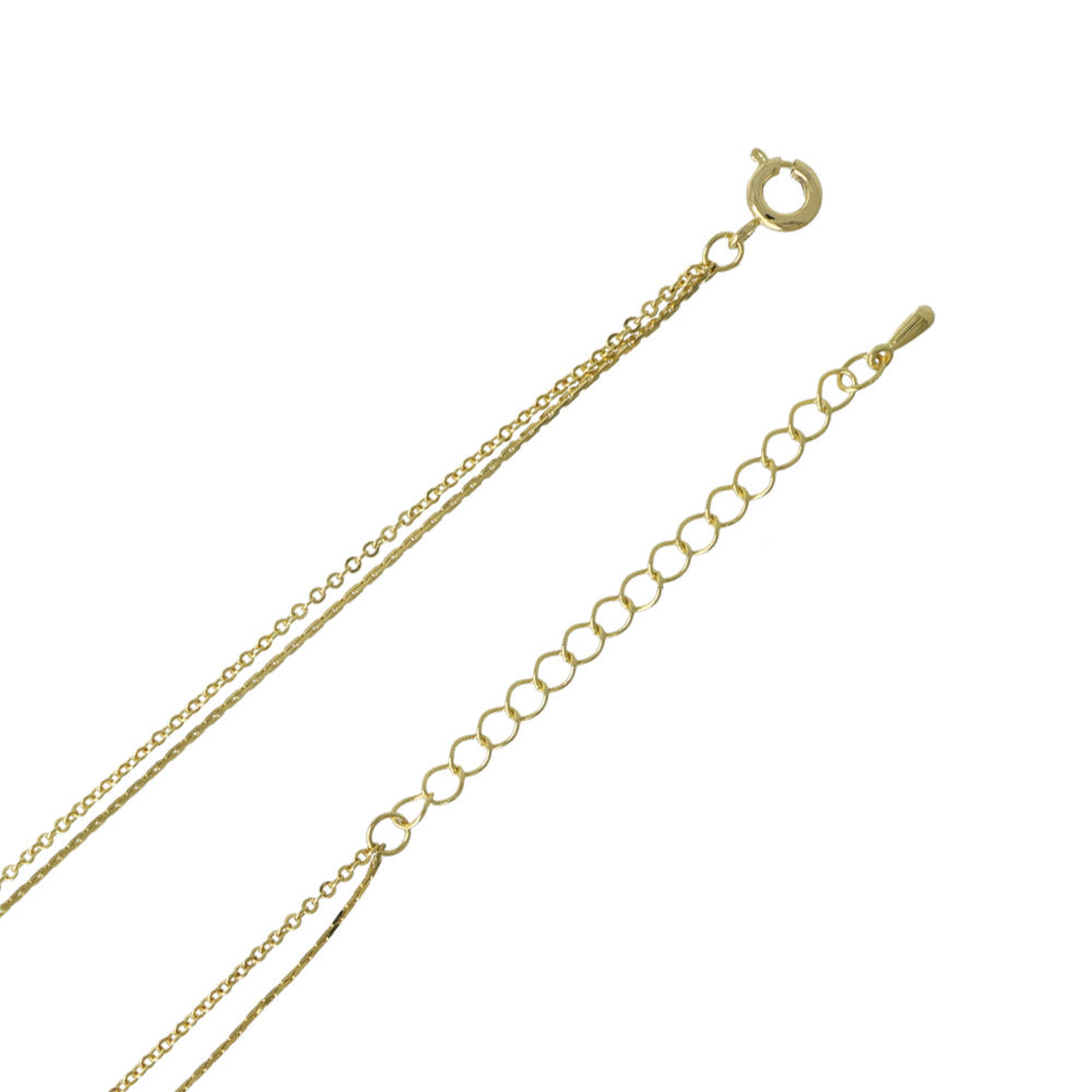 Mixed Double Disc Layered Necklace