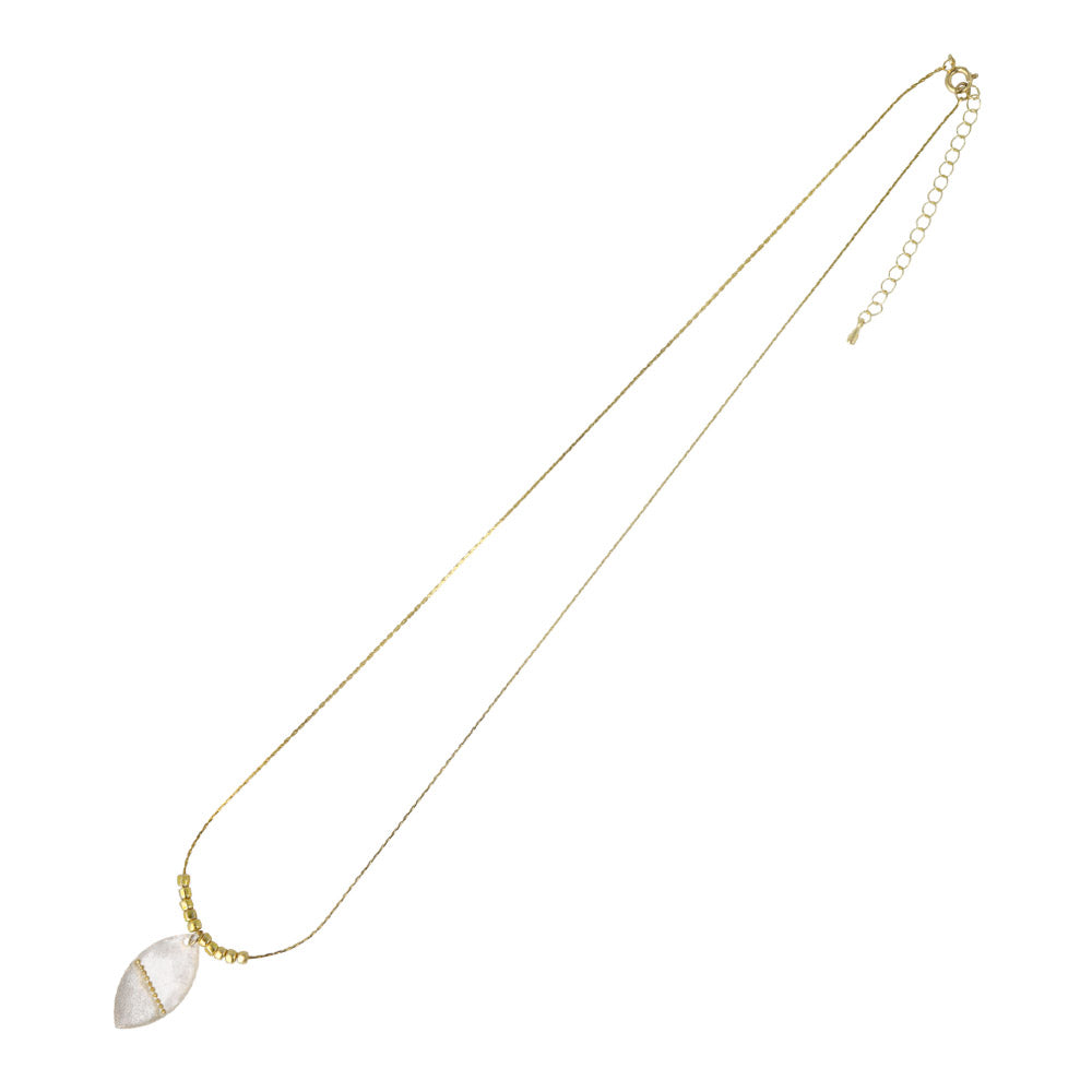 Almond Shaped Shell Pendant Necklace