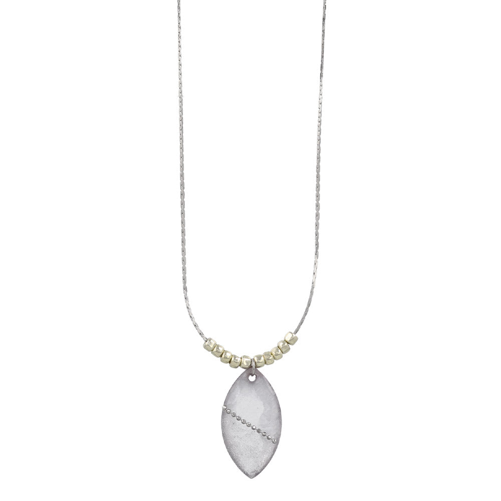 Almond Shaped Shell Pendant Necklace