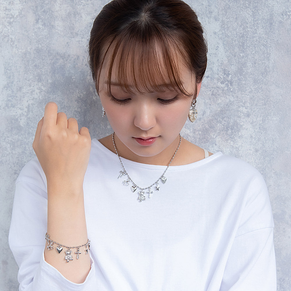 Fancy Mixed Charm Ball Chain Necklace