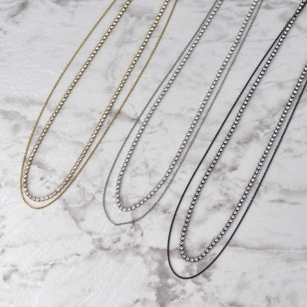 Stainless Steel Layered Necklace - osewaya