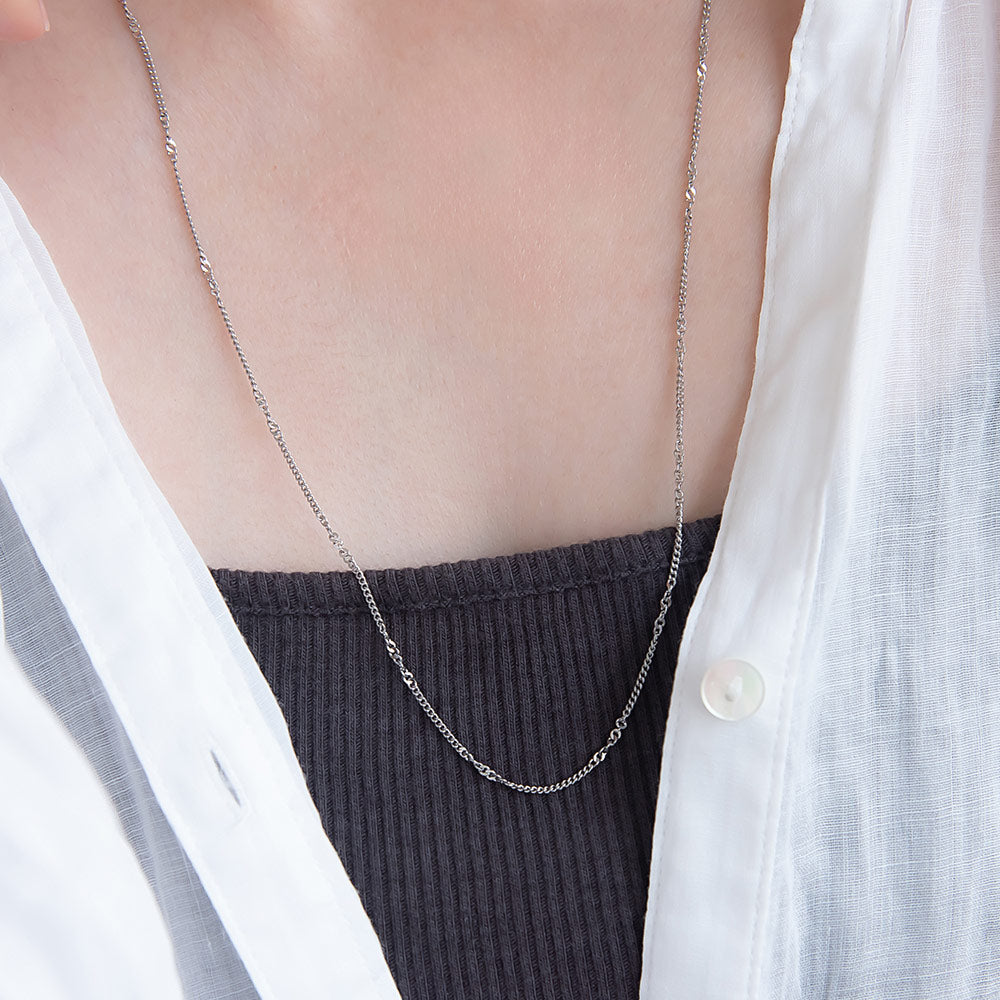 Stainless Steel Mixed Chain Necklace