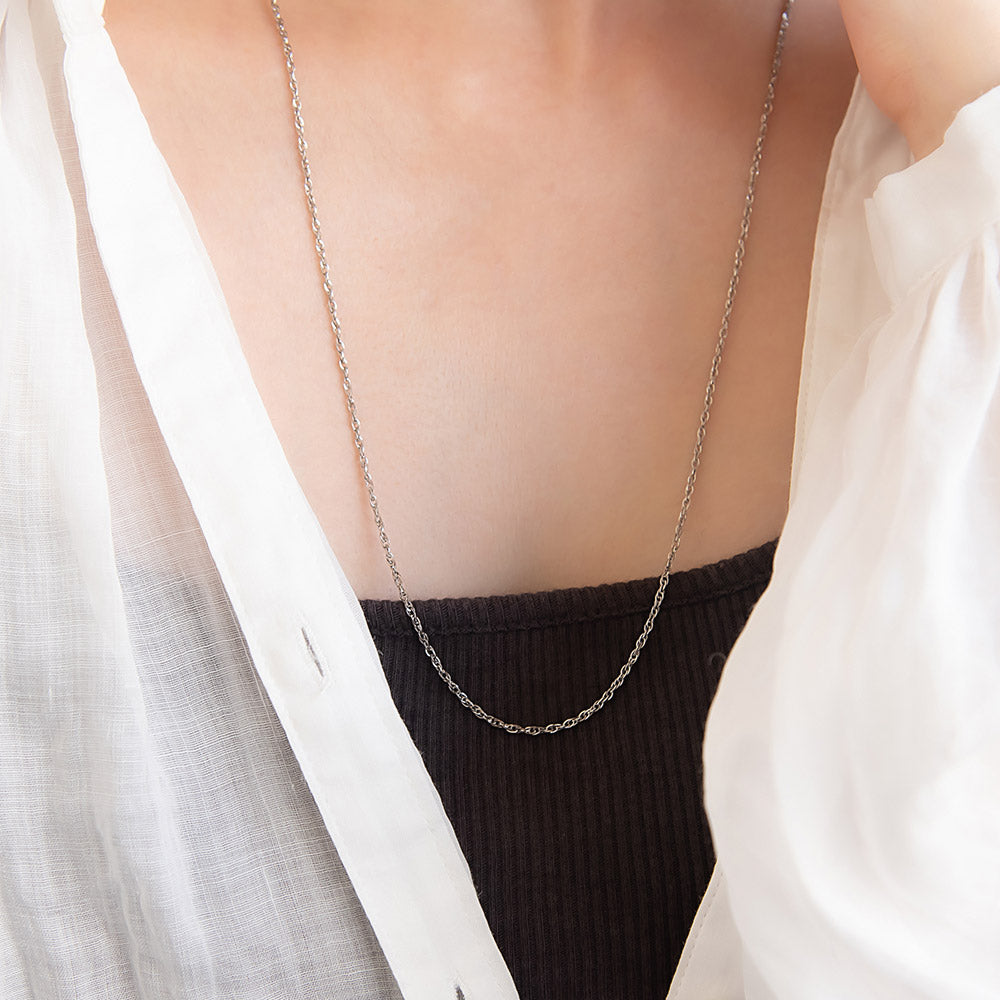 Stainless Steel Double Link Chain Necklace