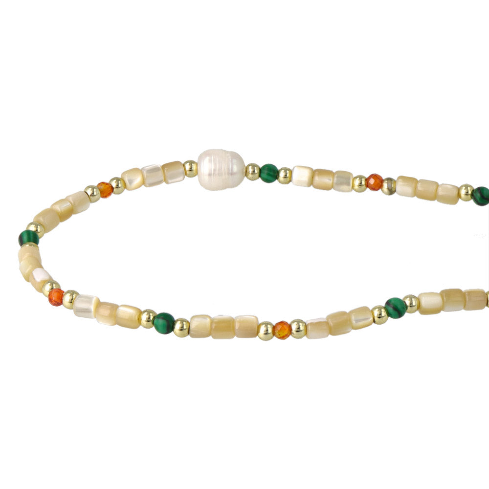 Mixed Bead Stainless Steel Necklace