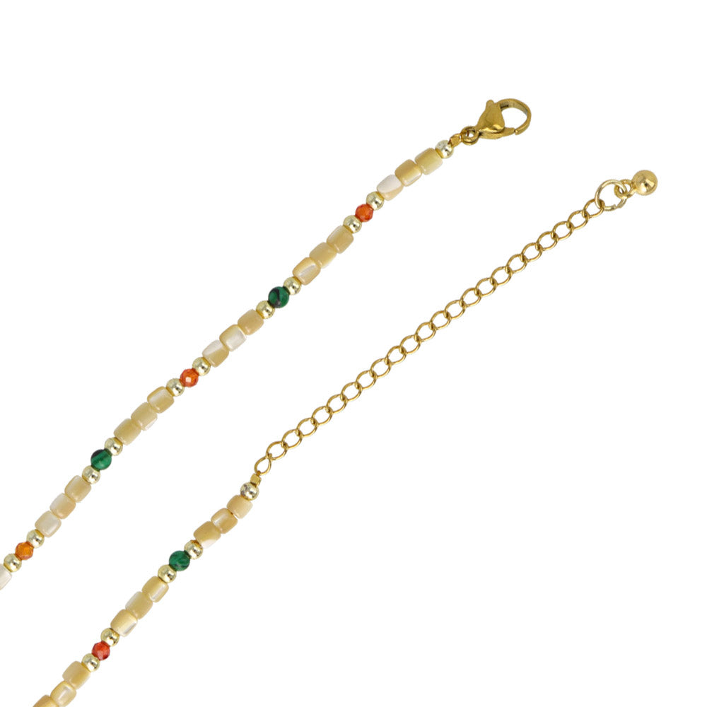 Mixed Bead Stainless Steel Necklace