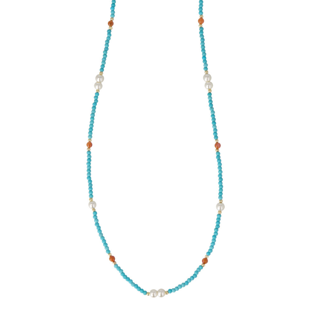 Mixed Bead Stainless Steel Necklace