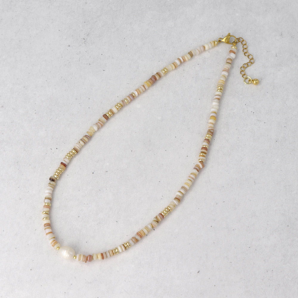 Mixed Bead Stainless Steel Necklace
