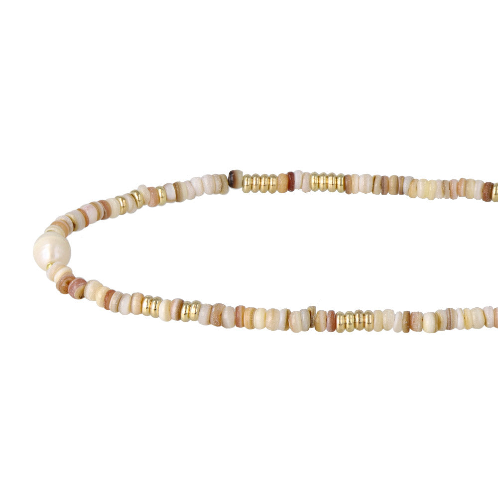 Mixed Bead Stainless Steel Necklace