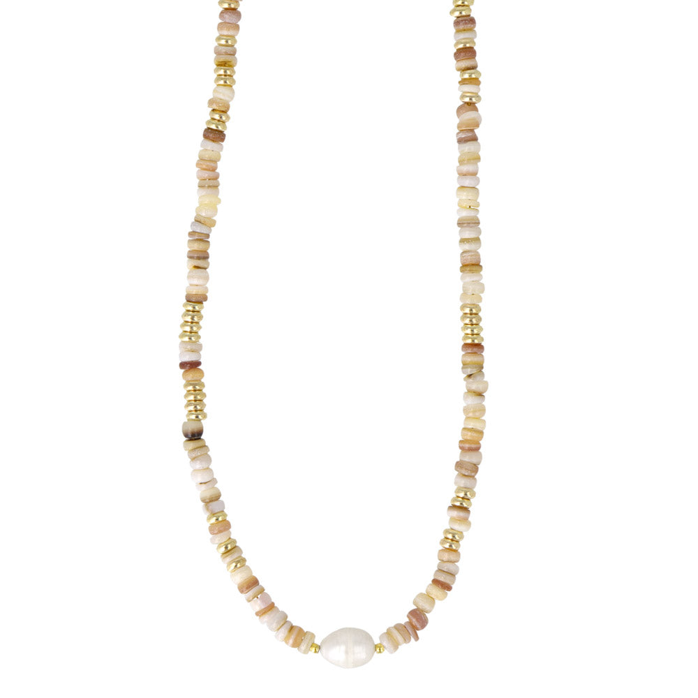 Mixed Bead Stainless Steel Necklace