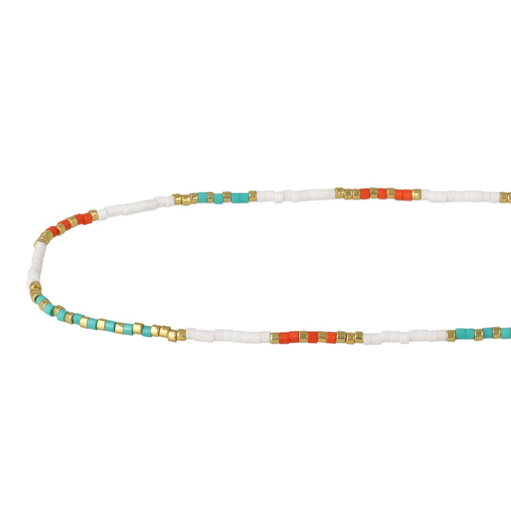 Mixed Bead Stainless Steel Necklace