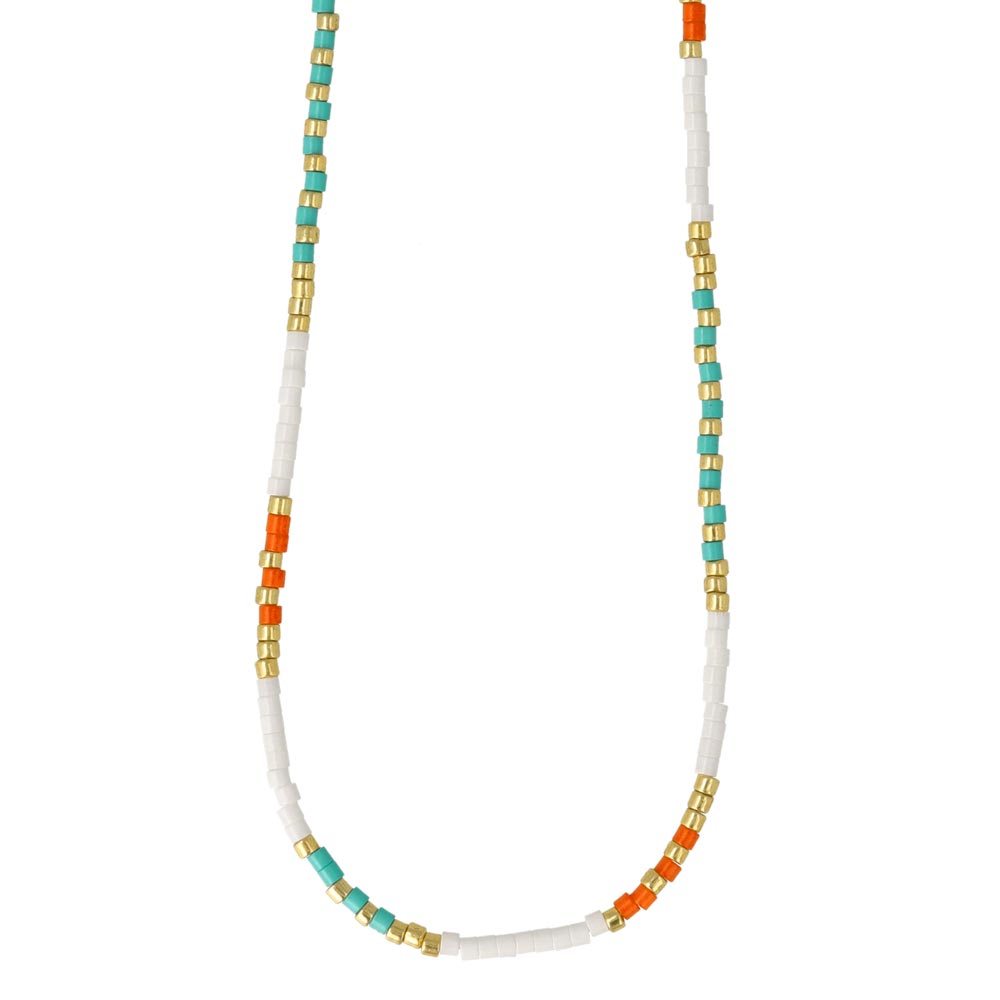 Mixed Bead Stainless Steel Necklace