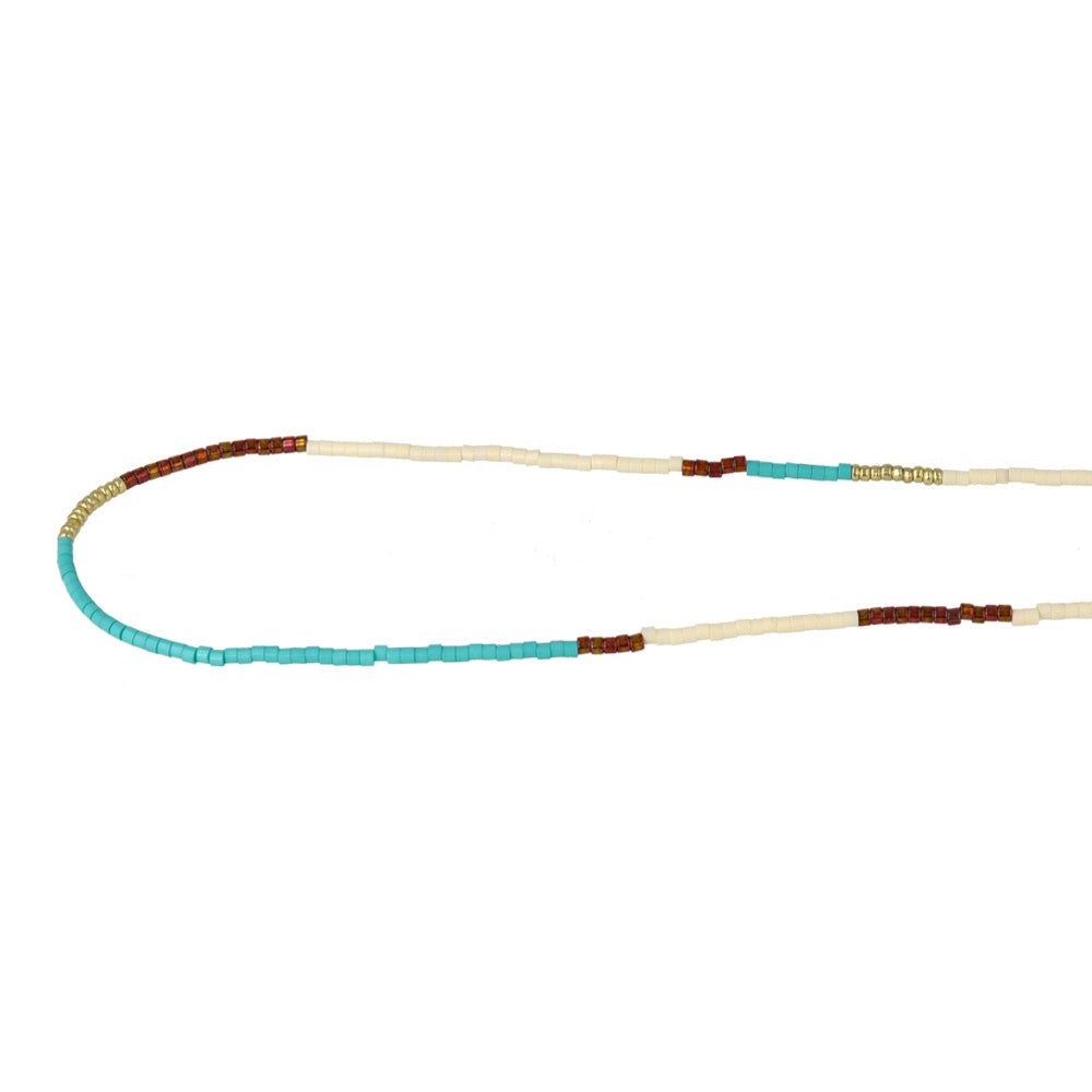 Mixed Bead Stainless Steel Necklace