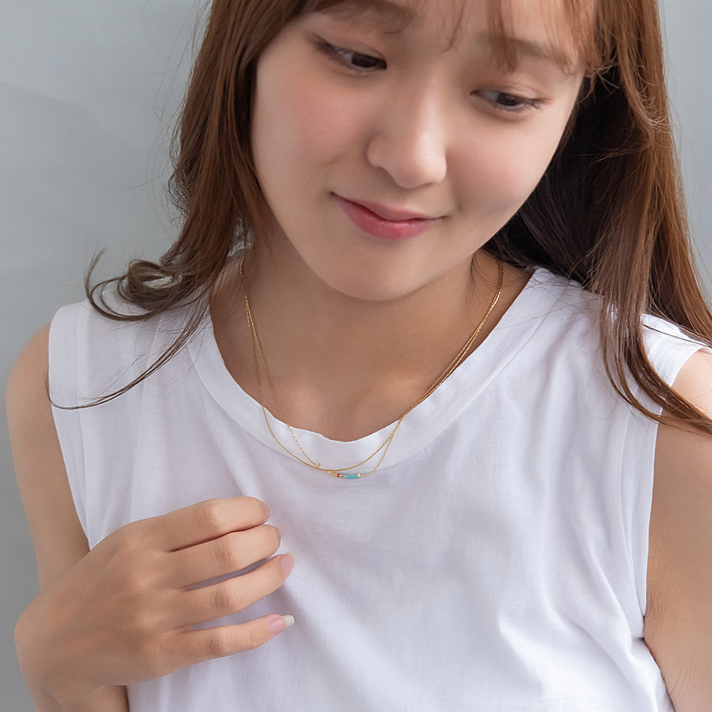 Beaded Double Starnd Necklace