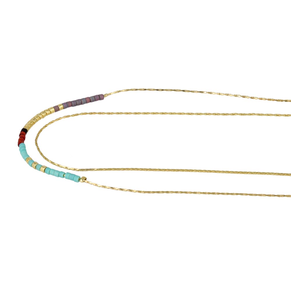 Beaded Double Strand Necklace