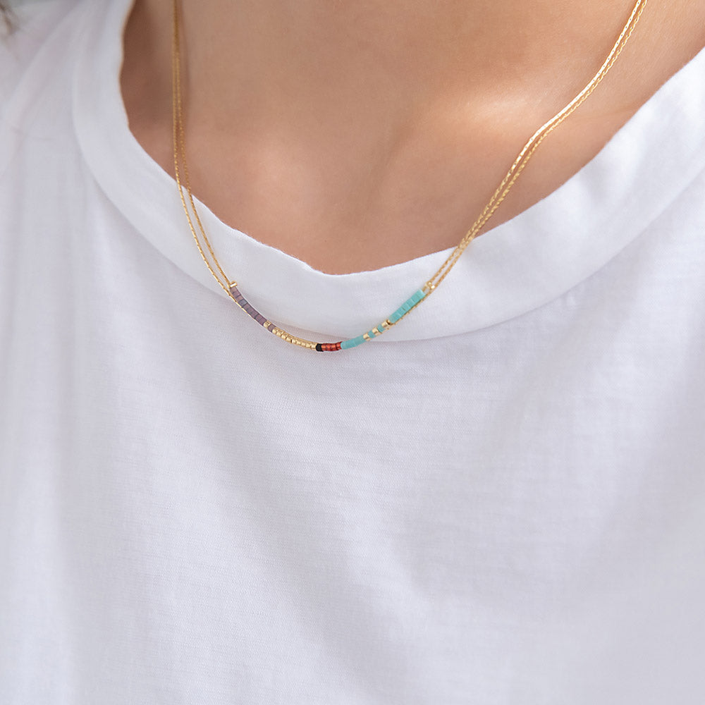 Beaded Double Strand Necklace