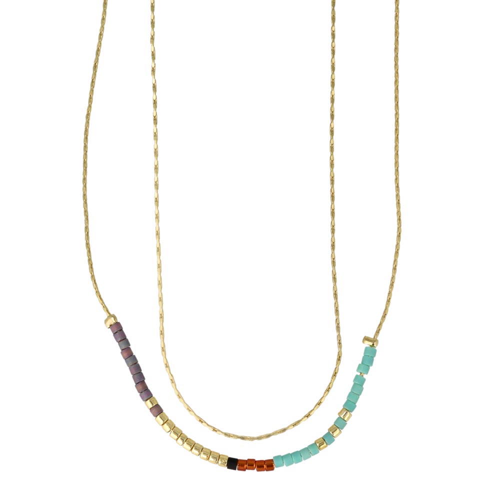 Beaded Double Strand Necklace