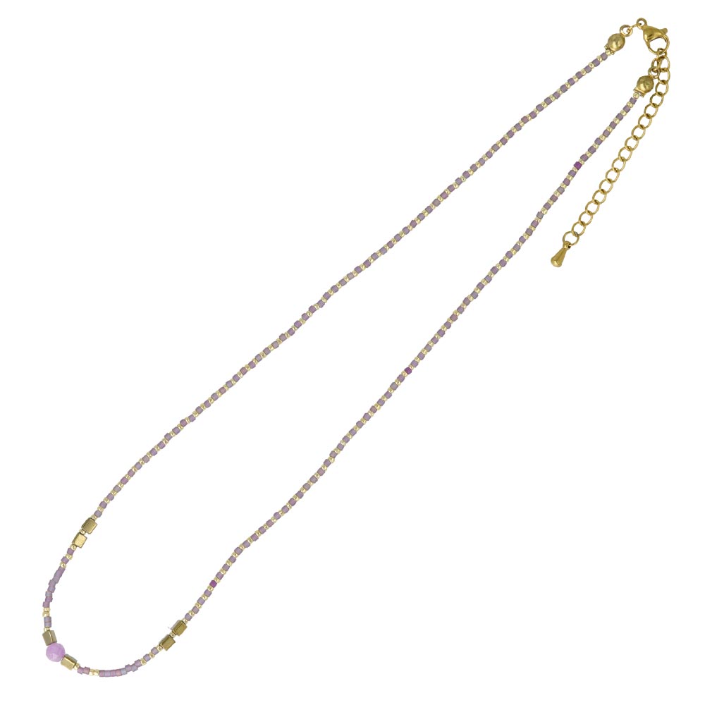 Mixed Bead Stainless Steel Necklace