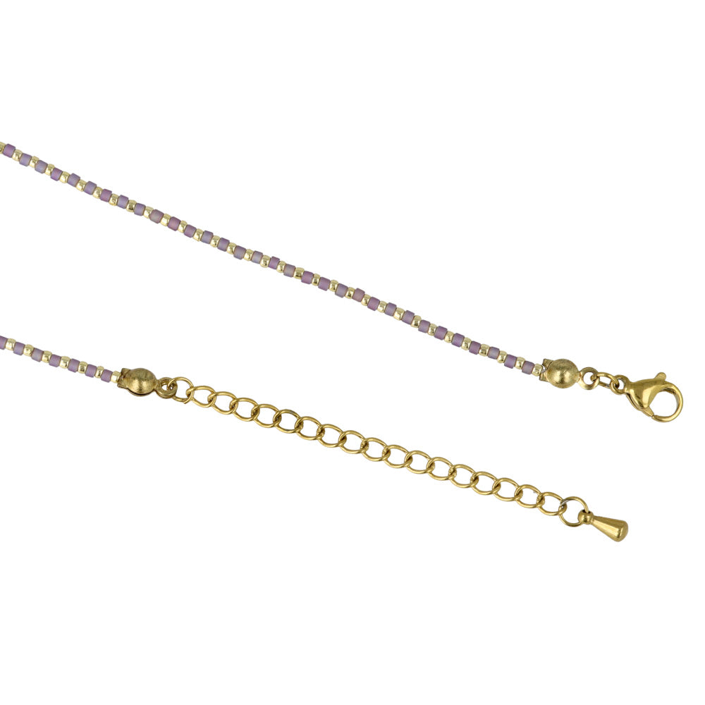 Mixed Bead Stainless Steel Necklace