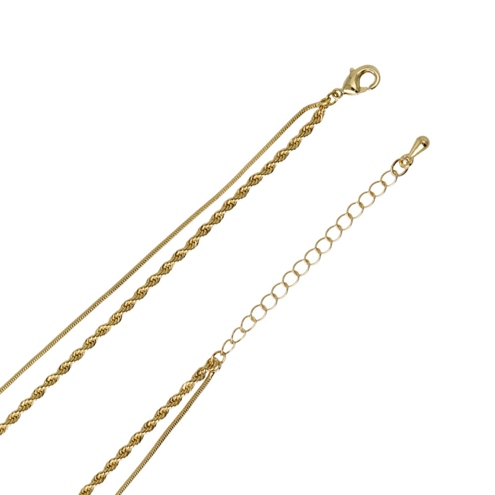 Scallop Shell Pendant Layered Necklace