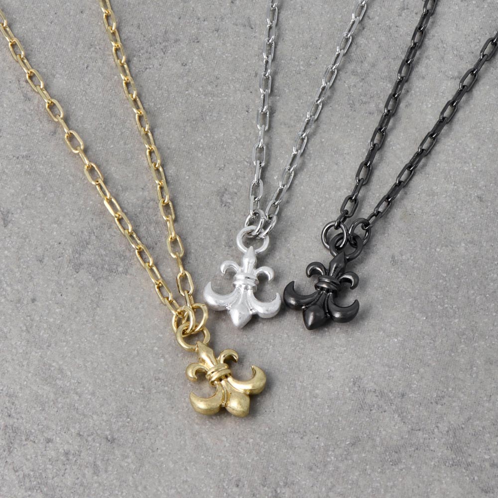 Awesome Heraldic Lily Pendant Necklace - osewaya