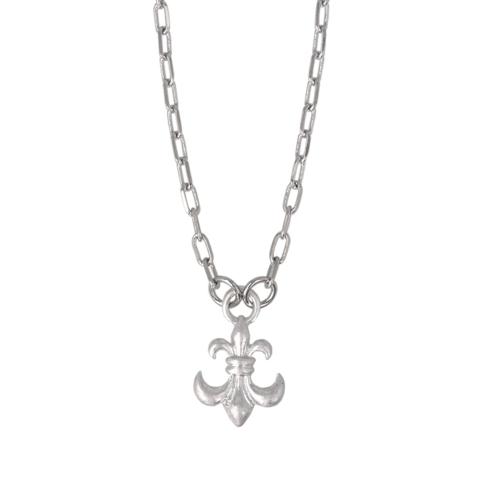 Awesome Heraldic Lily Pendant Necklace