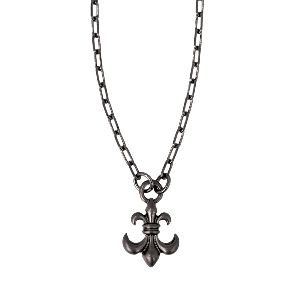Awesome Heraldic Lily Pendant Necklace