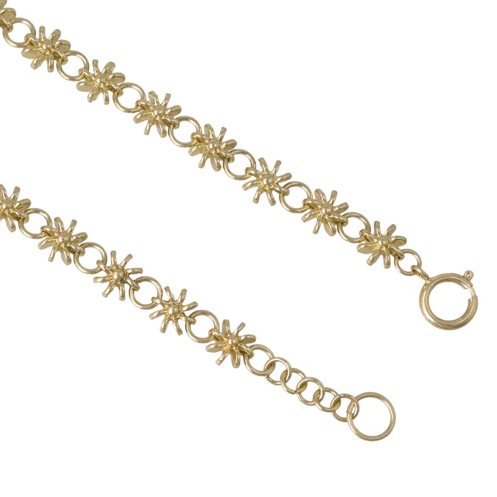 Awesome Flower and Circle Link Necklace
