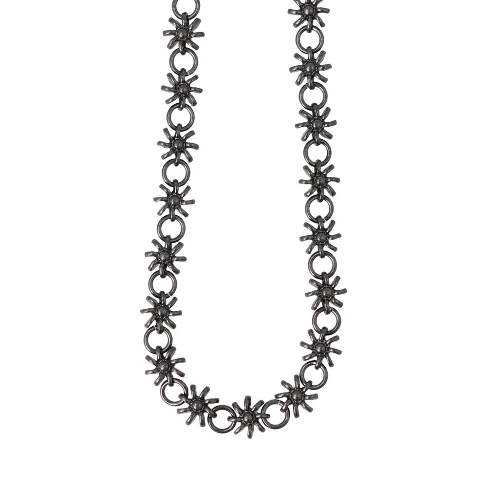 Awesome Flower and Circle Link Necklace