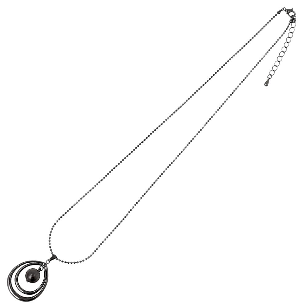 Teardrop Pendant Long Necklace