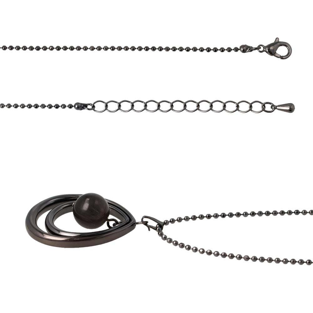 Teardrop Pendant Long Necklace