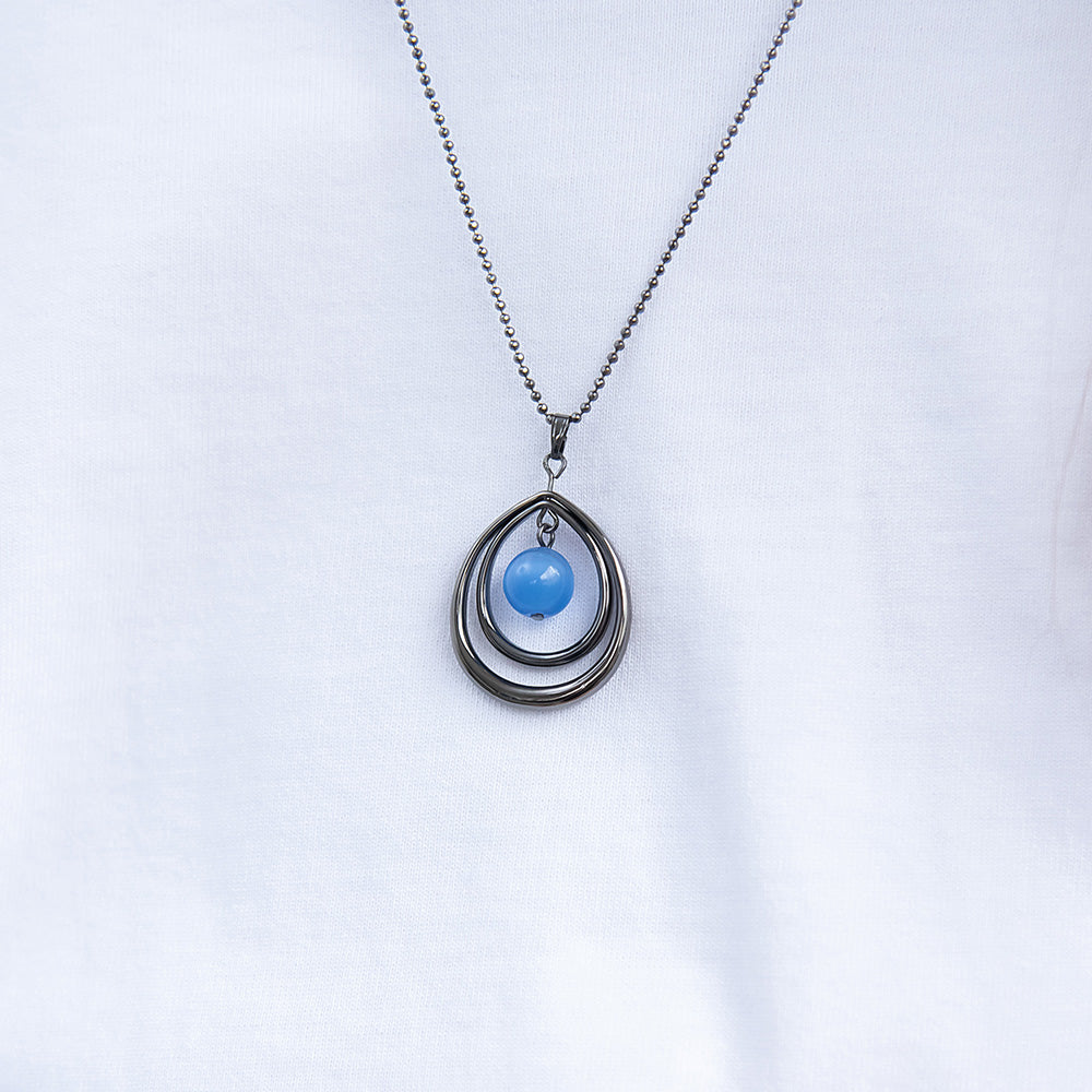 Teardrop Pendant Long Necklace