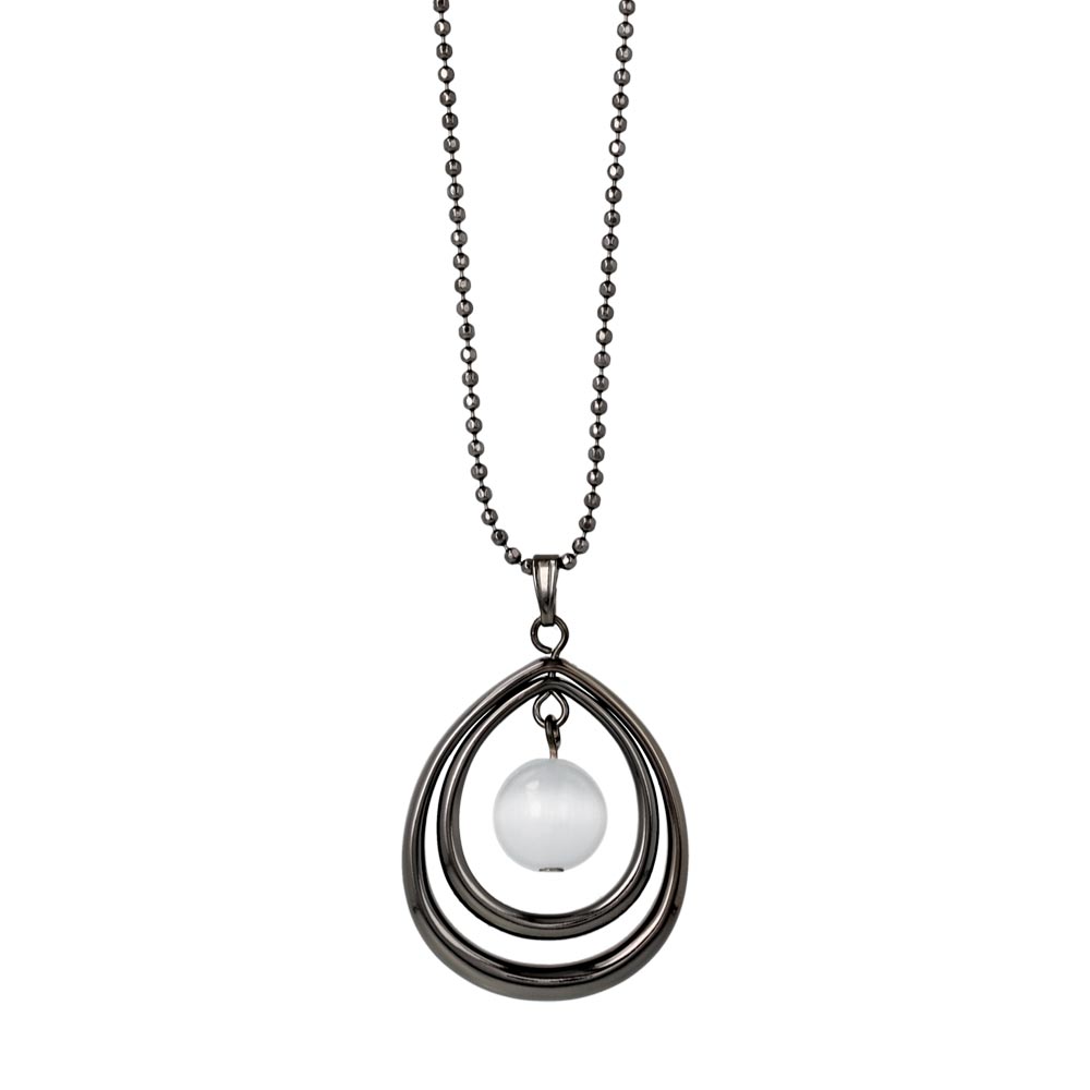 Teardrop Pendant Long Necklace