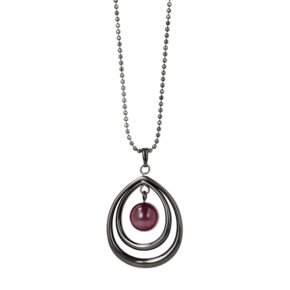 Teardrop Pendant Long Necklace