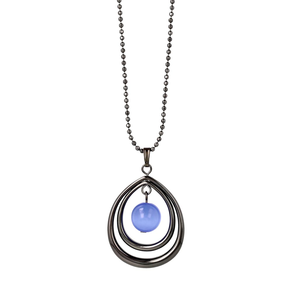 Teardrop Pendant Long Necklace