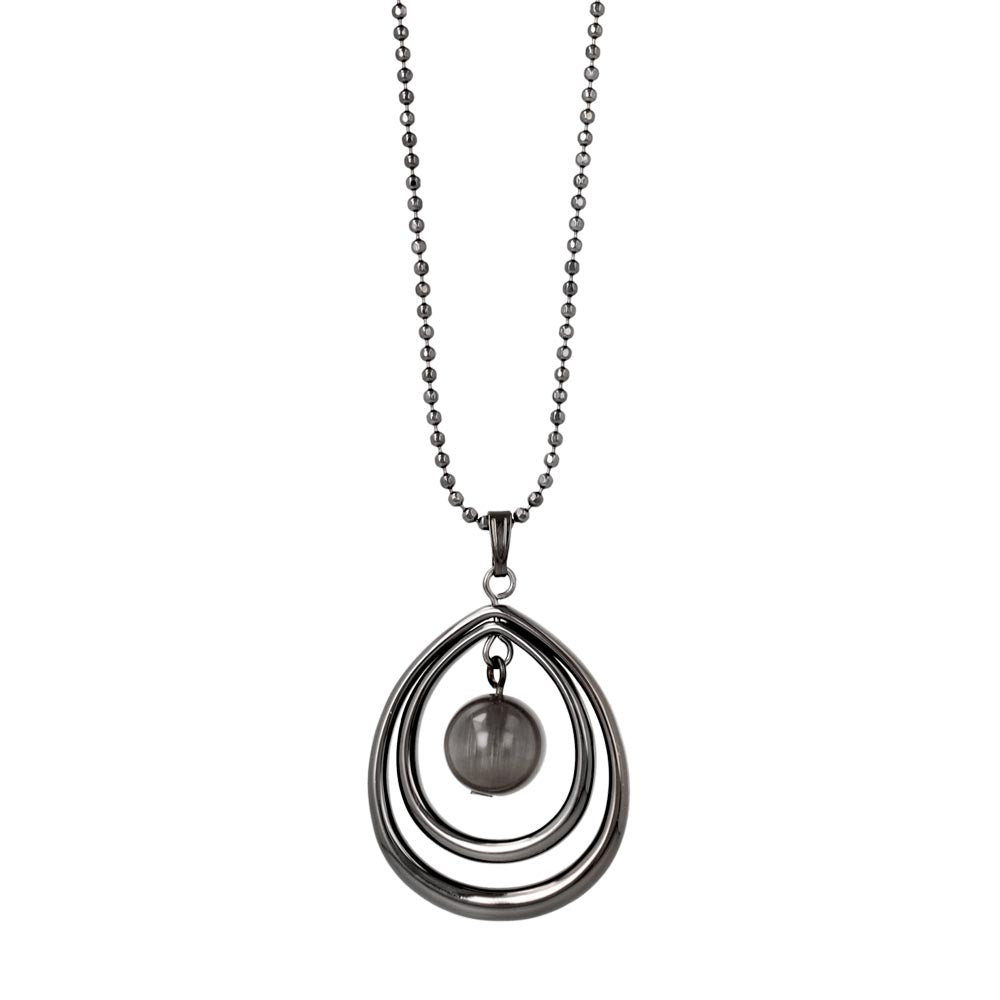 Teardrop Pendant Long Necklace